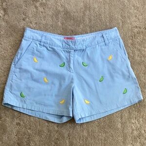 Castaway Nantucket Stretch Cotton Twill Sailing Shorts Lemons and Limes Size 8